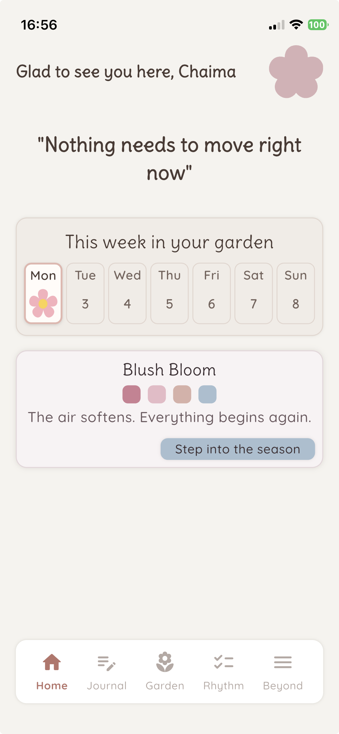 Within - Home screen